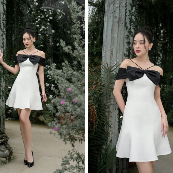 Váy hai dây bản to dáng A đơn giản mà “dễ thương” cực độ