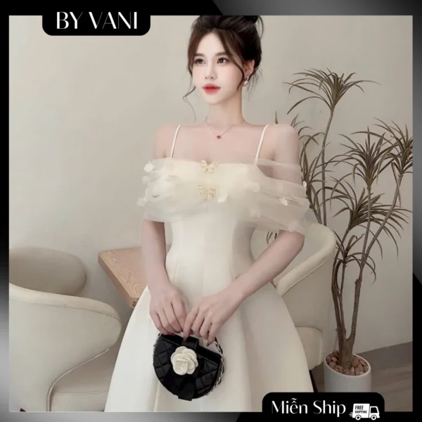 Váy Hai Dây Trễ Vai Voan Xòe Nhẹ M111 BY VANI