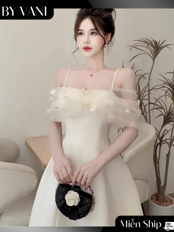 Váy Hai Dây Trễ Vai Voan Xòe Nhẹ M111 BY VANI