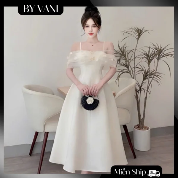 Váy Hai Dây Trễ Vai Voan Xòe Nhẹ M111 BY VANI