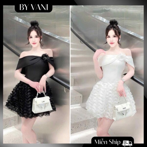 Váy Tafta Trễ Vai Pha Tơ Đi Tiệc N3 BY VANI