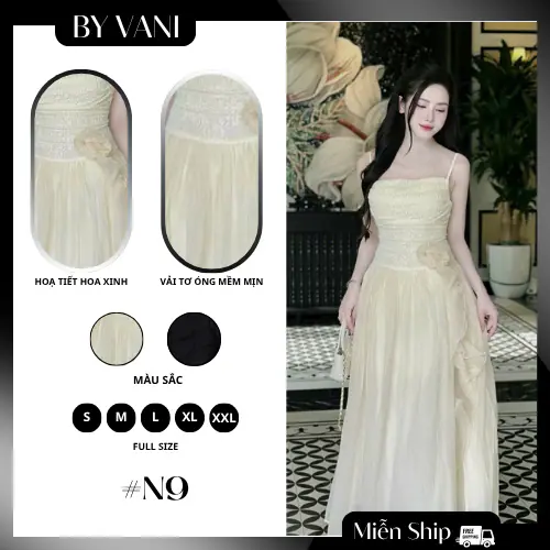 Váy Maxi Xẻ Tà Dáng Dài Đi Biển Sang Chảnh N9