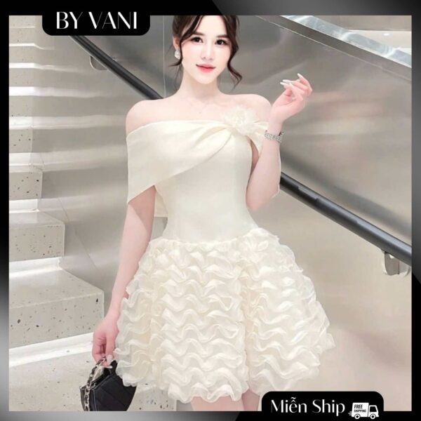 Váy Tafta Trễ Vai Pha Tơ Đi Tiệc N3 BY VANI
