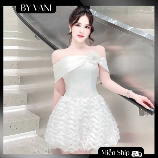 Váy Tafta Trễ Vai Pha Tơ Đi Tiệc N3 BY VANI