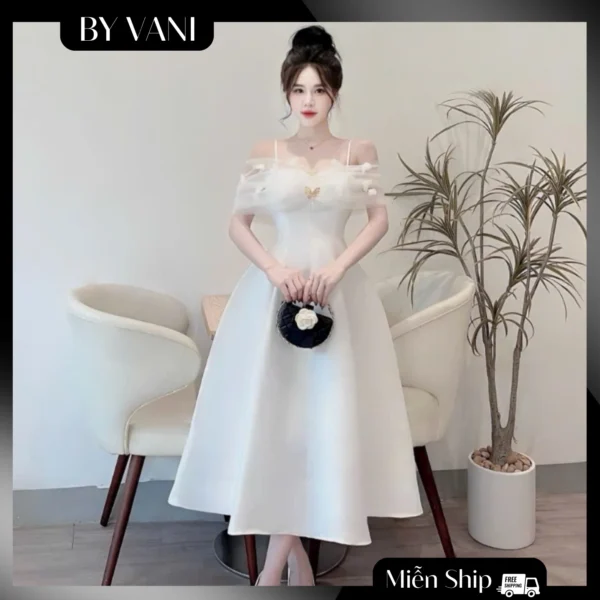 Váy Hai Dây Trễ Vai Voan Xòe Nhẹ M111 BY VANI
