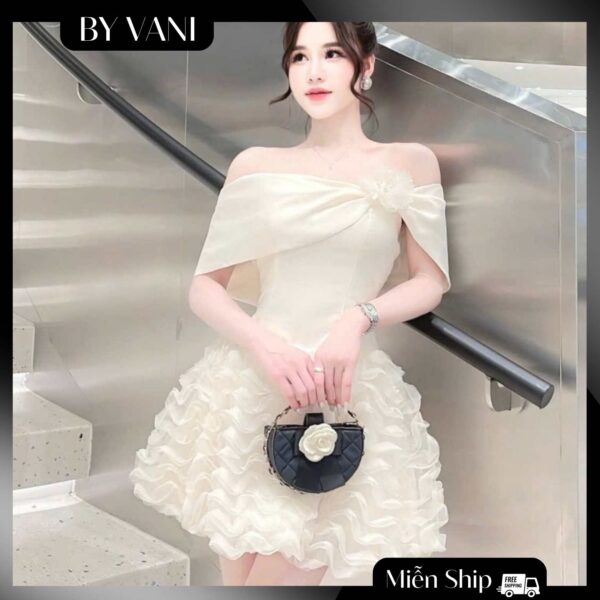 Váy Tafta Trễ Vai Pha Tơ Đi Tiệc N3 BY VANI