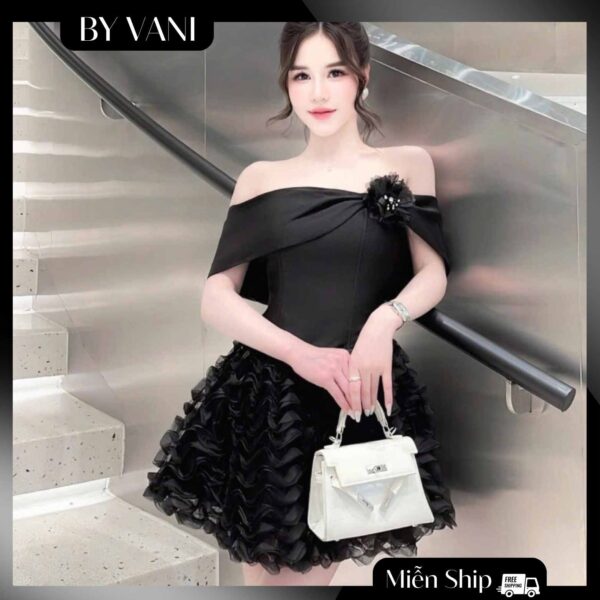 Váy Tafta Trễ Vai Pha Tơ Đi Tiệc N3 BY VANI