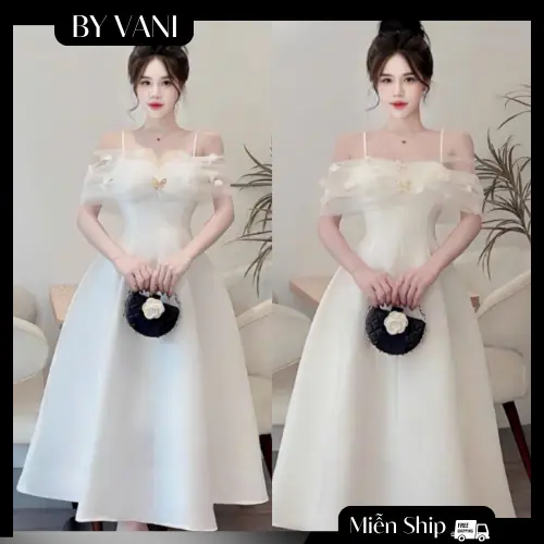 Váy Hai Dây Trễ Vai Voan Xòe Nhẹ M111 BY VANI