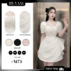 Váy Tafta Tay Bồng Form Chữ A Đính Hoa 3D M72 BY VANI