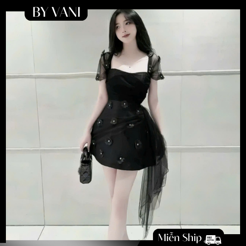 Váy voan lụa cúp ngưc