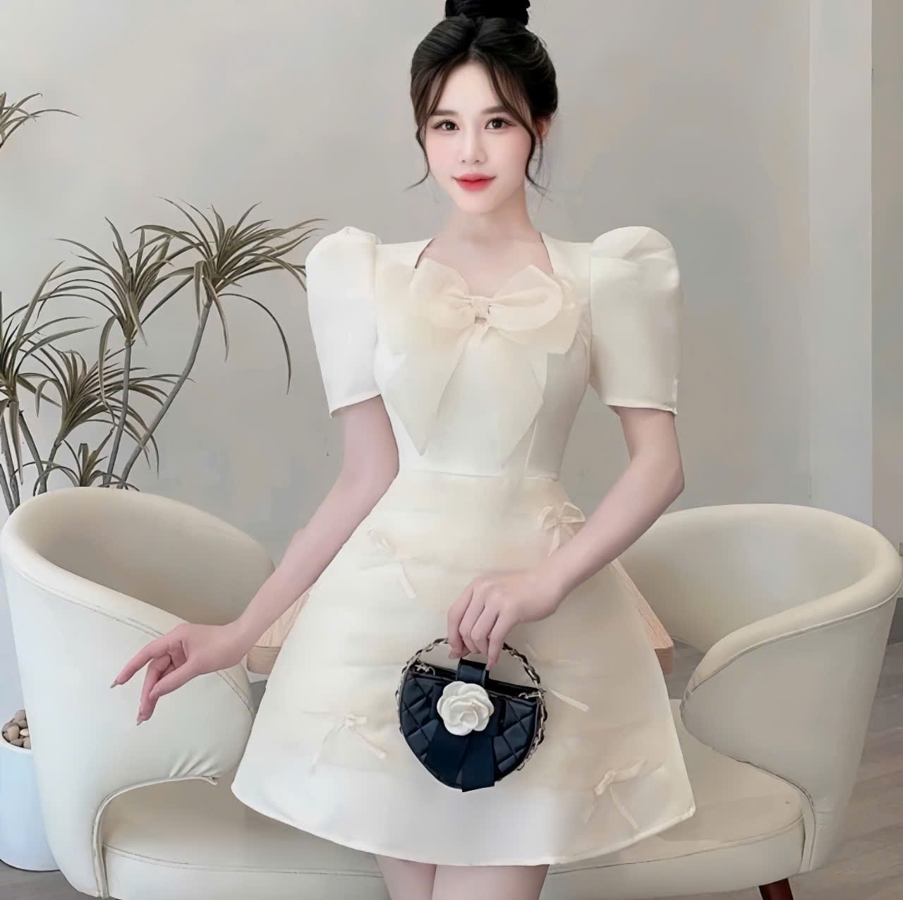 đầm jean chữ a