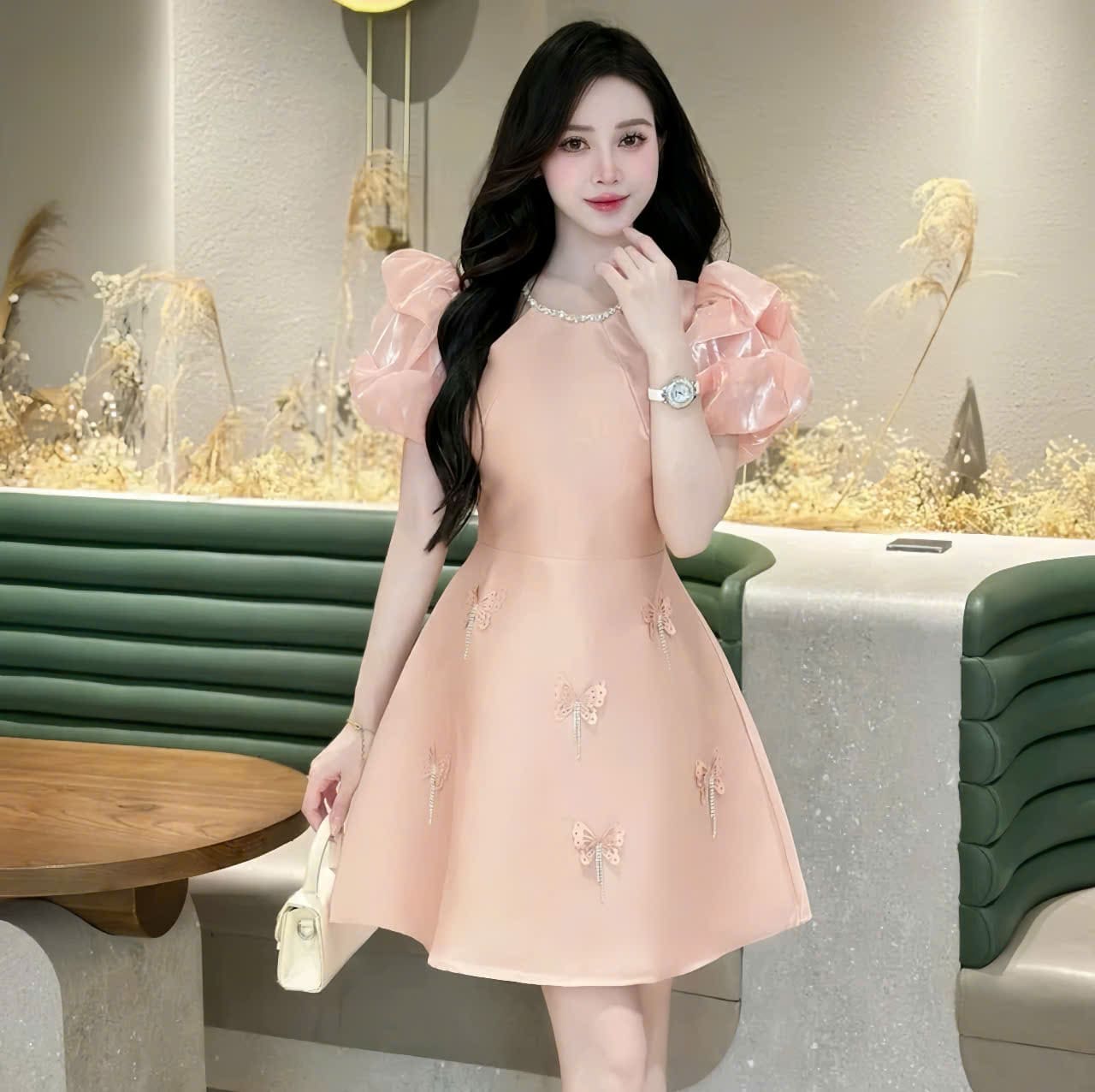Đầm xếp ly dài 2025