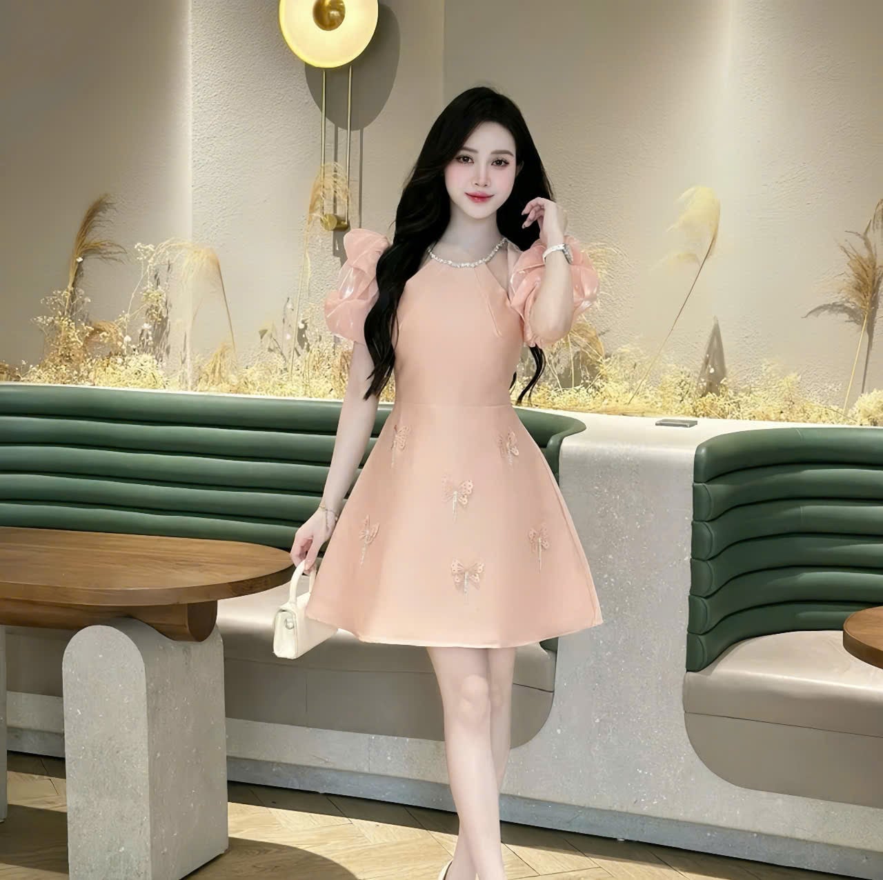 đầm suông chữ a trung niên
