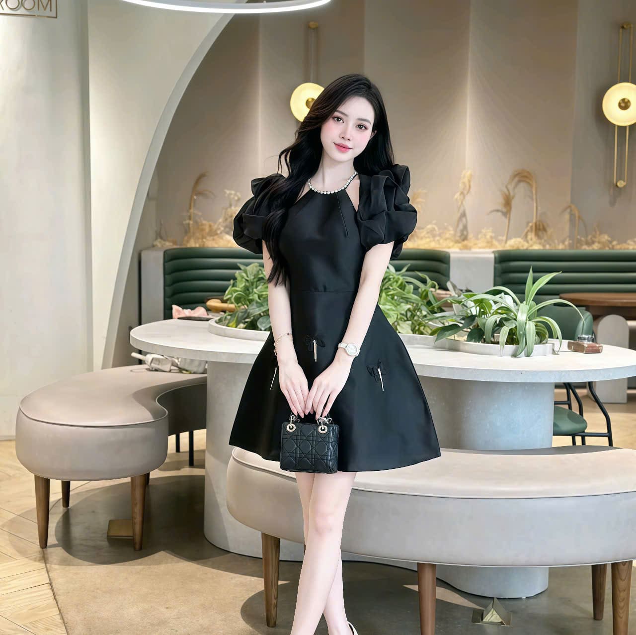 Đầm xếp ly dài 2025