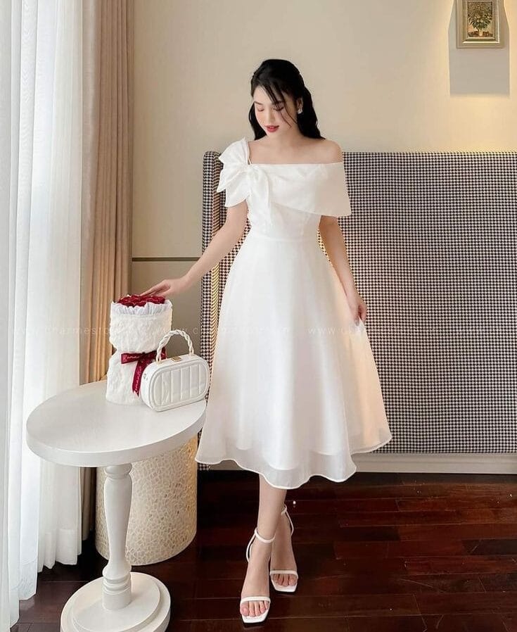 váy tafta đẹp đi tiệc